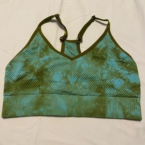 Victorias secret Pink Active Sports Bra Tie Dyed Blue and shades of green- Large